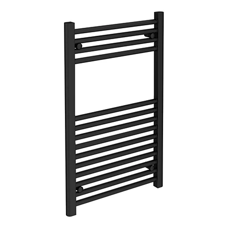 Toreno Black W500 X H800mm Heated Towel Rail 1 Toreno Black W500 X H800mm Heated Towel Rail