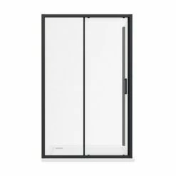 Toreno Matt Black 1000 X 900mm Sliding Door Shower Enclosure + Pearlstone Tray -Toren Furniture Shop BLK109SDE d3 460