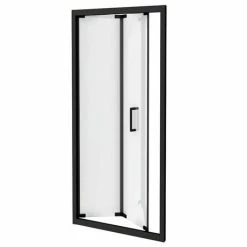 Toreno Matt Black 1000 X 1850 Bi-Fold Shower Door 5 Toreno Matt Black 1000 X 1850 Bi-Fold Shower Door -Toren Furniture Shop BLK10BFD d2 460