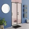 Toreno Matt Black 1000 X 1850 Sliding Shower Door