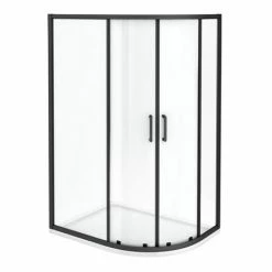 Toreno Matt Black 1200 X 800mm Offset Quadrant Shower Enclosure -Toren Furniture Shop BLK128Q2D D5 460