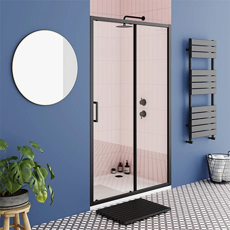 Toreno Matt Black 1200 X 1850 Sliding Shower Door 1 Toreno Matt Black 1200 X 1850 Sliding Shower Door