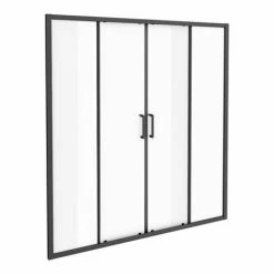Toreno Matt Black 1700 Double Sliding Shower Door 5 Toreno Matt Black 1700 Double Sliding Shower Door -Toren Furniture Shop BLK2D17SLD d2 460