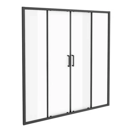 Toreno Matt Black 1700 Double Sliding Shower Door 3 Toreno Matt Black 1700 Double Sliding Shower Door - Image 3