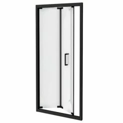 Toreno Matt Black 900 X 1850 Bi-Fold Shower Door 5 Toreno Matt Black 900 X 1850 Bi-Fold Shower Door -Toren Furniture Shop BLK9BFD d2 460