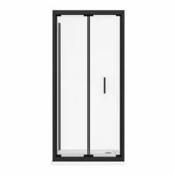 Toreno Matt Black 900 X 900mm Bi-Fold Door Shower Enclosure + Pearlstone Tray 9 Toreno Matt Black 900 X 900mm Bi-Fold Door Shower Enclosure + Pearlstone Tray -Toren Furniture Shop BLK9BFSE d4 460