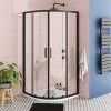 Toreno Matt Black 900 X 900mm Quadrant Shower Enclosure + Pearlstone Tray
