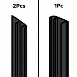 Toreno Matt Black Shower Door + Side Panel Enclosure Concealed Screw Cover Profiles -Toren Furniture Shop BLKWPSE d3 460