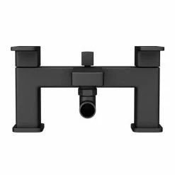 Toreno Modern Black Chrome Bath Shower Mixer Tap Incl. Overhead Rainfall Shower Head 7 Toreno Modern Black Chrome Bath Shower Mixer Tap Incl. Overhead Rainfall Shower Head -Toren Furniture Shop BPT7131SH d2 460