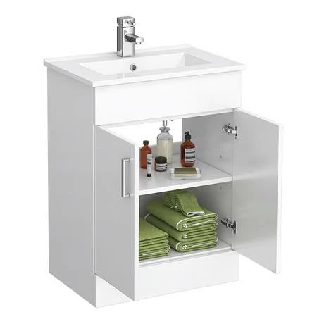 Toreno Cloakroom Suite Inc. Modern Toilet (White Gloss) 2 Toreno Cloakroom Suite Inc. Modern Toilet (White Gloss) - Image 2
