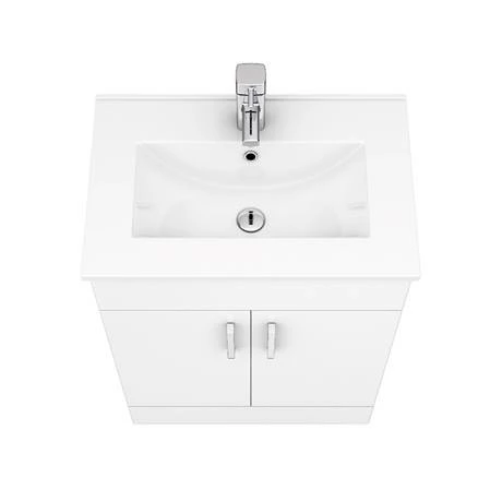 Toreno 1100mm Gloss White Vanity Unit Bathroom Suite - Depth 400/200mm 5 Toreno 1100mm Gloss White Vanity Unit Bathroom Suite - Depth 400/200mm - Image 5