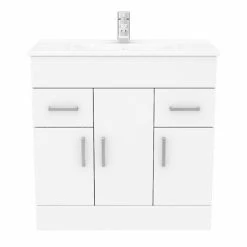 Toreno 1300mm Gloss White Vanity Unit Bathroom Suite - Depth 400/200mm 12 Toreno 1300mm Gloss White Vanity Unit Bathroom Suite - Depth 400/200mm -Toren Furniture Shop MOD1300 n d2 460