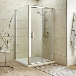 Toreno 8mm 1000 X 1000mm Square Sliding Door Large Shower Enclosure - Easy Fit