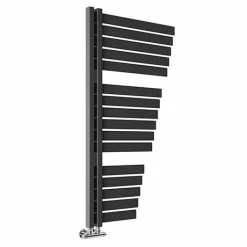 Toreno Casa Offset Tapered Heated Towel Rail - Anthracite (1100 X 590mm)