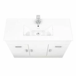 Toreno Vanity Sink With Cabinet - 1000mm Modern High Gloss White 11 Toreno Vanity Sink With Cabinet - 1000mm Modern High Gloss White -Toren Furniture Shop MV1000 n d3 460