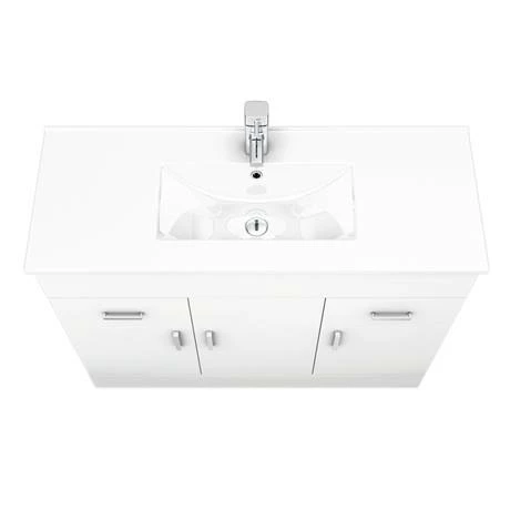 Toreno Vanity Sink With Cabinet - 1000mm Modern High Gloss White 6 Toreno Vanity Sink With Cabinet - 1000mm Modern High Gloss White - Image 6