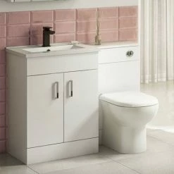 Toreno 500mm BTW Toilet Unit Incl. Cistern + Round Pan (Depth 200mm) 13 Toreno 500mm BTW Toilet Unit Incl. Cistern + Round Pan (Depth 200mm) -Toren Furniture Shop MV600 D7 460