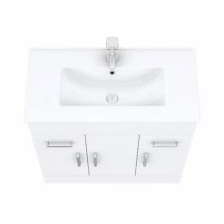 Toreno Vanity Sink With Cabinet - 800mm Modern High Gloss White 11 Toreno Vanity Sink With Cabinet - 800mm Modern High Gloss White -Toren Furniture Shop MV800 d7 460