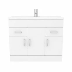 Toreno Basin Unit - 1000mm Modern High Gloss White With Mid Edged Basin 5 Toreno Basin Unit - 1000mm Modern High Gloss White With Mid Edged Basin -Toren Furniture Shop MVME1000 d2 460