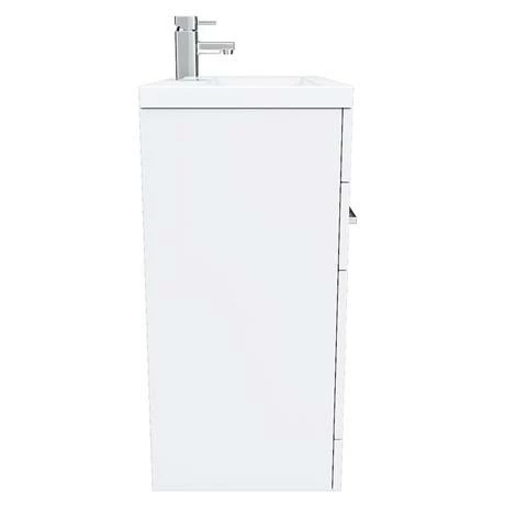 Toreno Basin Unit - 800mm Modern High Gloss White With Mid Edged Basin 6 Toreno Basin Unit - 800mm Modern High Gloss White With Mid Edged Basin - Image 6