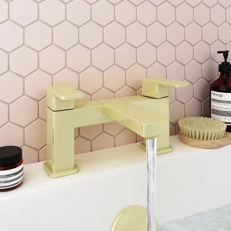 Toreno Modern Brushed Brass Bath Filler Tap 1 Toreno Modern Brushed Brass Bath Filler Tap