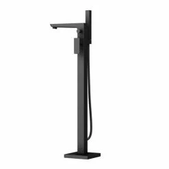 Toreno Modern Matt Black Floor Mounted Free-standing Bath Shower Mixer 7 Toreno Modern Matt Black Floor Mounted Free-standing Bath Shower Mixer -Toren Furniture Shop TBFST d3 460