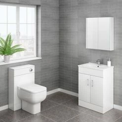 Toreno Cloakroom Suite Inc. Pro 600 Toilet (White Gloss) 12 Toreno Cloakroom Suite Inc. Pro 600 Toilet (White Gloss) -Toren Furniture Shop TCSP600 n d6 460