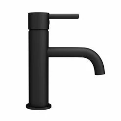 Toreno Matt Black Round Basin Mono Mixer Tap -Toren Furniture Shop TMBBT d4 460