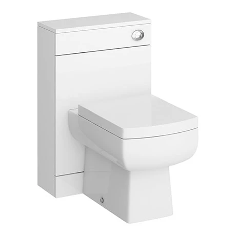 Toreno Gloss White WC Unit With Cistern + Slimline Soft Close Seat W500 X D200mm 1 Toreno Gloss White WC Unit With Cistern + Slimline Soft Close Seat W500 X D200mm