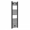 Toreno Black W300 X H1200mm Heated Towel Rail - Straight
