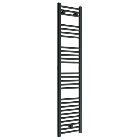 Toreno Black W300 X H1600mm Heated Towel Rail - Straight 1 Toreno Black W300 X H1600mm Heated Towel Rail - Straight