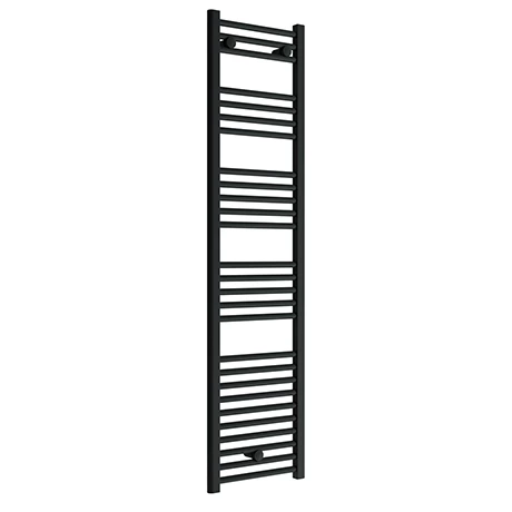 Toreno Black W400 X H1600mm Heated Towel Rail - Straight 1 Toreno Black W400 X H1600mm Heated Towel Rail - Straight