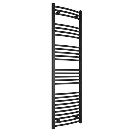 Toreno Black Curved W500 X H1600mm Heated Towel Rail 1 Toreno Black Curved W500 X H1600mm Heated Towel Rail