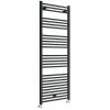Toreno Black W600 X H1600mm Heated Towel Rail - Straight