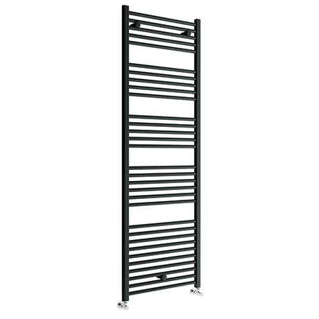 Toreno Black W600 X H1800mm Heated Towel Rail - Straight 1 Toreno Black W600 X H1800mm Heated Towel Rail - Straight
