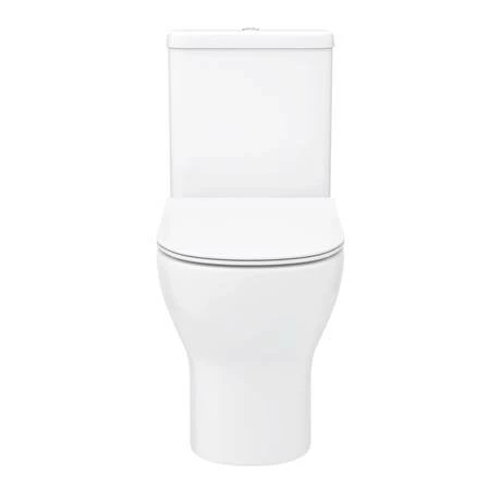Toreno Round Rimless Close Coupled Toilet + Soft Close Seat 5 Toreno Round Rimless Close Coupled Toilet + Soft Close Seat - Image 5