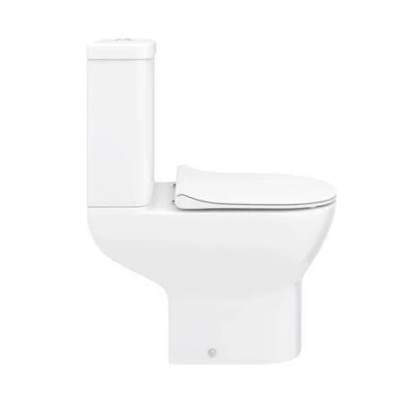Toreno Round Rimless Close Coupled Toilet + Soft Close Seat 6 Toreno Round Rimless Close Coupled Toilet + Soft Close Seat - Image 6