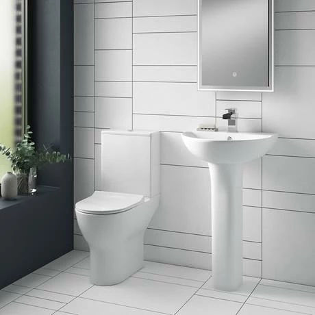 Toreno Round Rimless Close Coupled Toilet + Soft Close Seat 4 Toreno Round Rimless Close Coupled Toilet + Soft Close Seat - Image 4