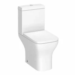 Toreno Square Rimless Close Coupled Toilet + Soft Close Seat -Toren Furniture Shop TSRWC detail1 460