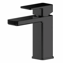 Toren Furniture Shop 42 Toreno Square Black Mono Basin Mixer With Push Button Waste